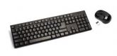 Leadershi - Kit Teclado e Mouse S/ Fio Black + Mouse Pad