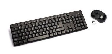 Leadershi - Kit Teclado e Mouse S/ Fio Black + Mouse Pad